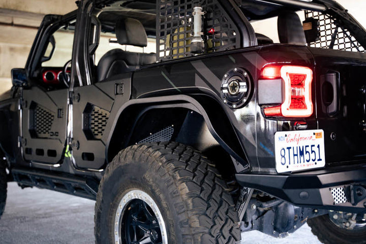 DV8 Offroad 18-23 Jeep Wrangler JL Slim Fender Flares - Bull Strap