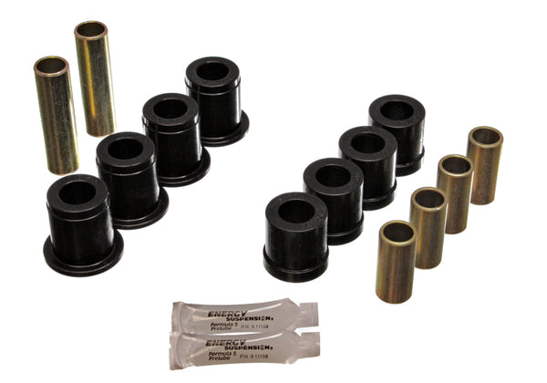 Energy Suspension 87-95 Nissan Pathfinder 2WD/4WD Black Front Control Arm Bushing Set - Bull Strap