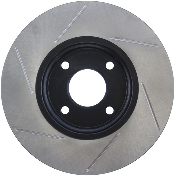 StopTech 2014 Ford Fiesta Left Front Disc Slotted Brake Rotor - Bull Strap