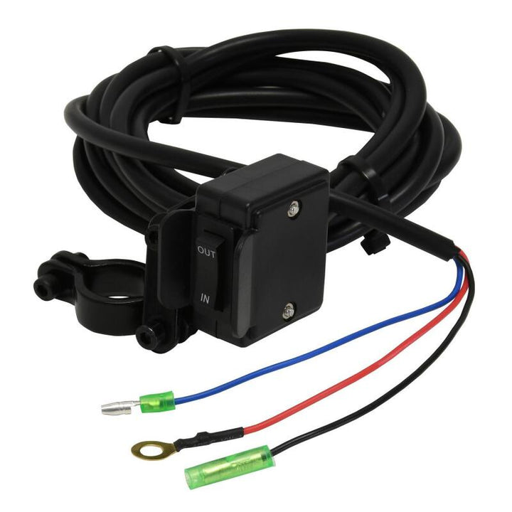 Superwinch 4500 LBS 12V DC 1/4in x 50ft Synthetic Rope Terra 4500SR Winch - Gray Wrinkle - Bull Strap