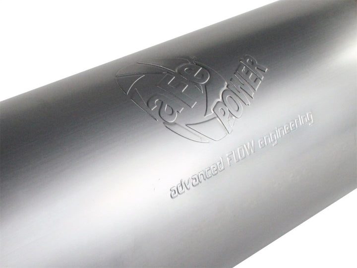 aFe MACHForce XP Exhausts Mufflers SS-409 EXH Muffler 4 ID In/Out 8 Dia - Bull Strap