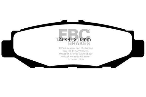 EBC 93-97 Lexus GS300 3.0 Yellowstuff Rear Brake Pads - Bull Strap