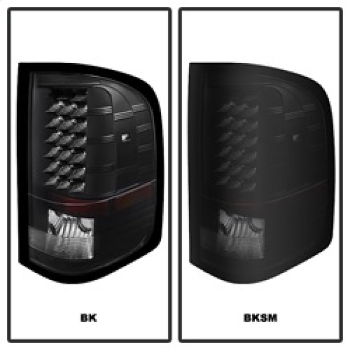 xTune Chevy Silverado 07-13 LED Tail Lights Black Smoke ALT-JH-CS07-LED-BKSM - Bull Strap