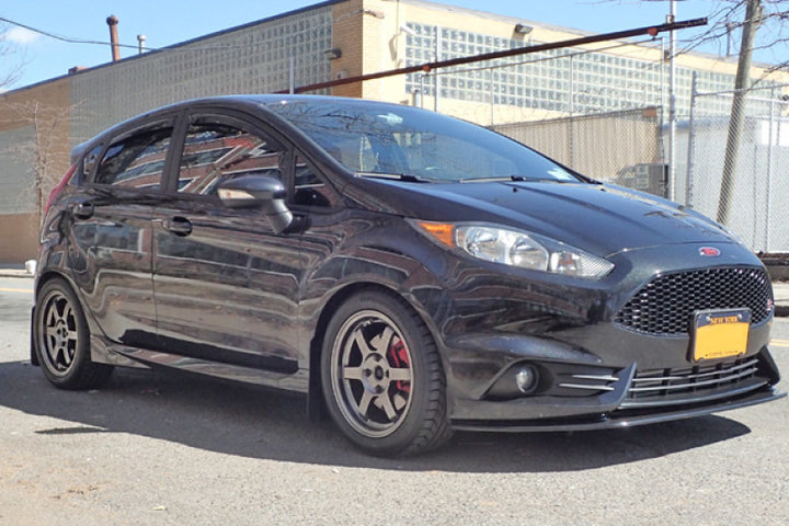 Rally Armor 13-19 Ford Fiesta ST Black UR Mud Flap w/White Logo - Bull Strap