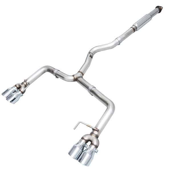 AWE Tuning Subaru WRX/STI VA/GV Sedan Track Edition Exhaust - Chrome Silver Tips (102mm) - Bull Strap