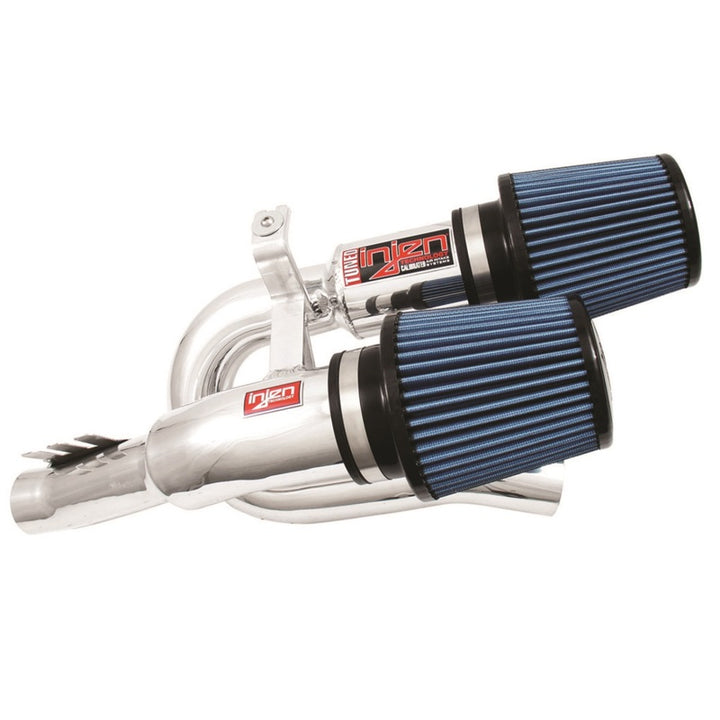 Injen 07-09 335i E92 / 08-09 135i E82 3.0L L6 Twin intake Polished Short Ram Intake - Bull Strap