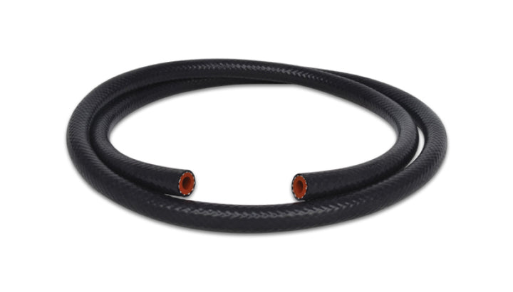 Vibrant 1in (25mm) I.D. x 20 ft. Silicon Heater Hose reinforced - Black - Bull Strap