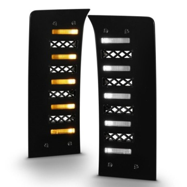 ANZO 22-24 Toyota Tundra (w/Factory LED Refl. & OE Bumper) Z-Series Full LED DRL Vent Lights - Pair - Bull Strap