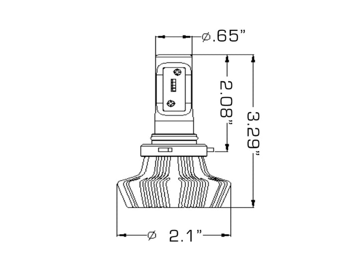 Oracle 9012 4000 Lumen LED Headlight Bulbs (Pair) - 6000K - Bull Strap