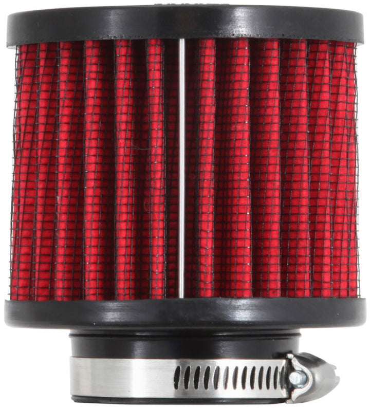 K&N 1.5in Flange ID x 3in OD x 2.5in H Rubber Base Crankcase Vent Filter - Bull Strap