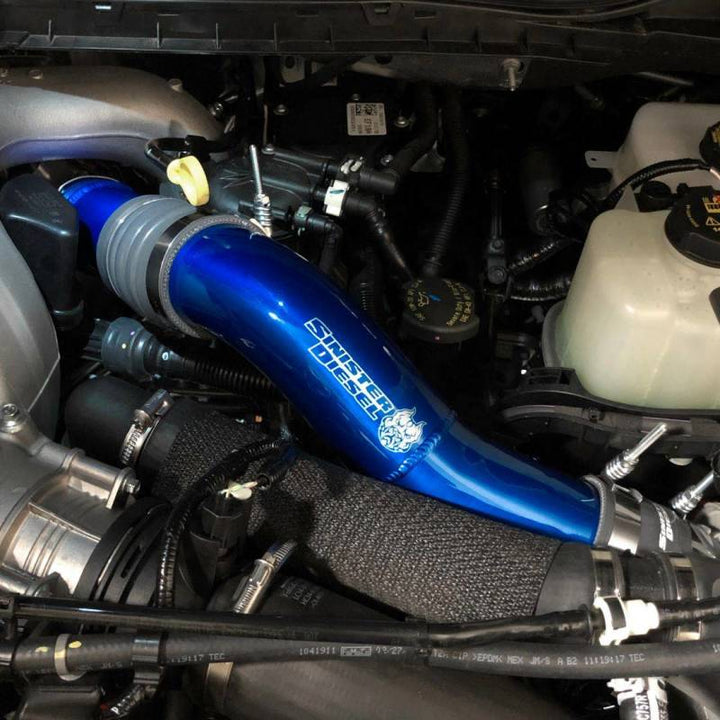 Sinister Diesel 2011+ Ford Powerstroke 6.7L Hot Side Charge Pipe - Bull Strap