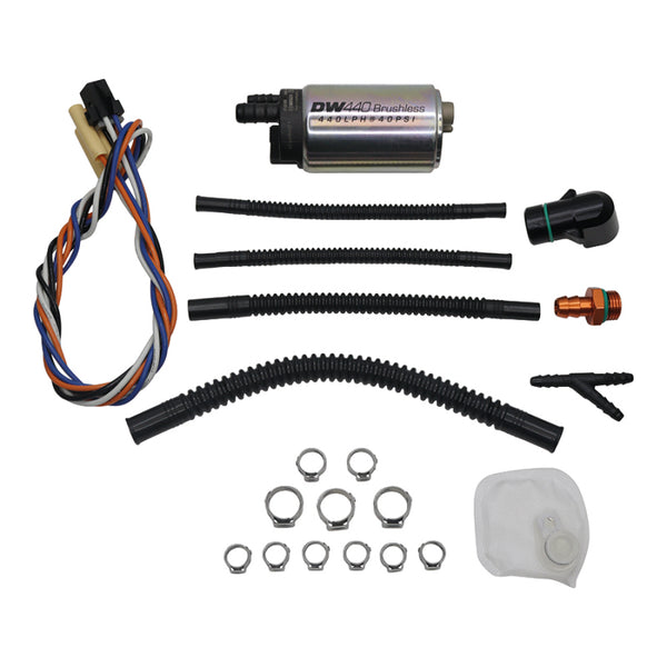 DeatschWerks 2020+ Toyota Supra (A90) DW440 Brushless 440lph In-Tank Fuel Pump w/ Install Kit - Bull Strap