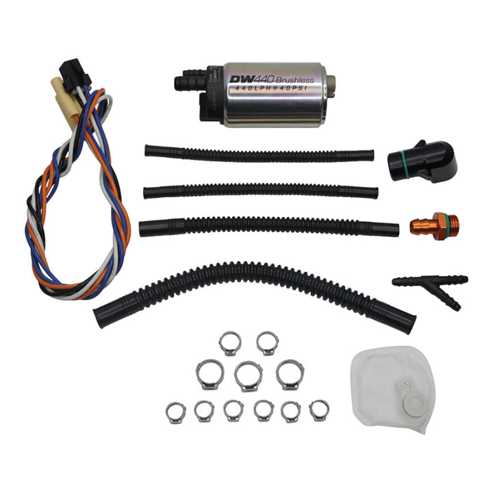 DeatschWerks 2020+ Toyota Supra (A90) DW440 Brushless 440lph In-Tank Fuel Pump w/ Install Kit - Bull Strap