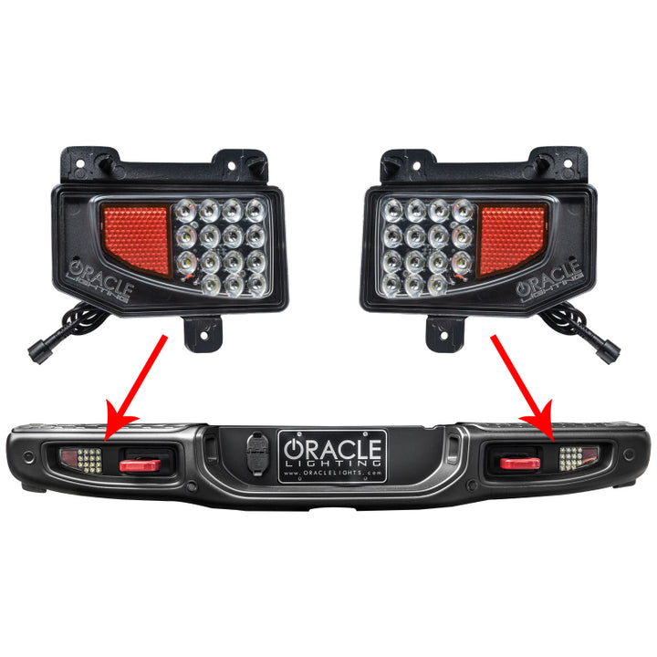 Oracle Rear Bumper LED Reverse Lights for Jeep Gladiator JT - 6000K - Bull Strap