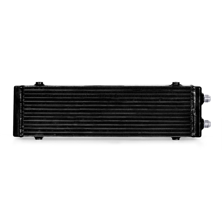 Mishimoto Universal Large Bar and Plate Dual Pass Black Oil Cooler - Bull Strap