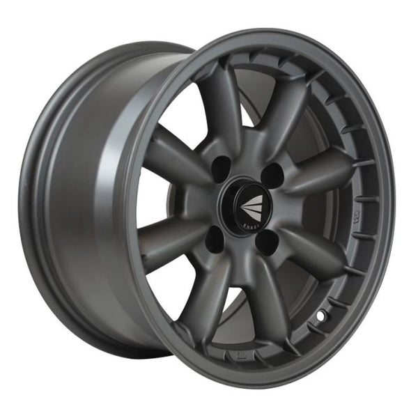 Enkei Compe 15x8 0mm Offset 4x114.3 Bolt Pattern 72.6mm Bore Dia Matte Gunmetal Wheel - Bull Strap