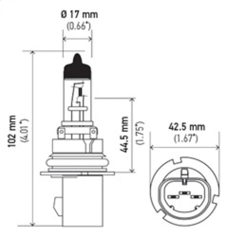 Hella Bulb 9007 12V 65/55W Xen Wht Xb (2) - Bull Strap