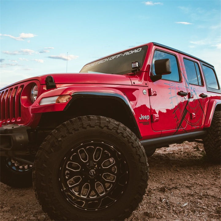 Rigid Industries 2018 Jeep JL - A-Pillar Mount Kit - Mounts Set of D / D-SS / SR-M / Ignite Series - Bull Strap