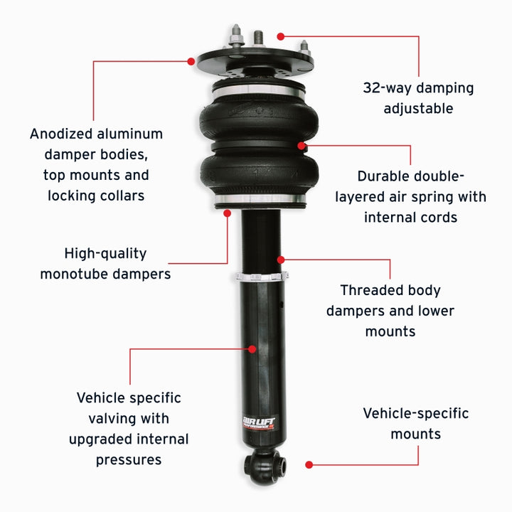 Air Lift Performance 89-00 Lexus LS400 Front Air Suspension Kit - Bull Strap