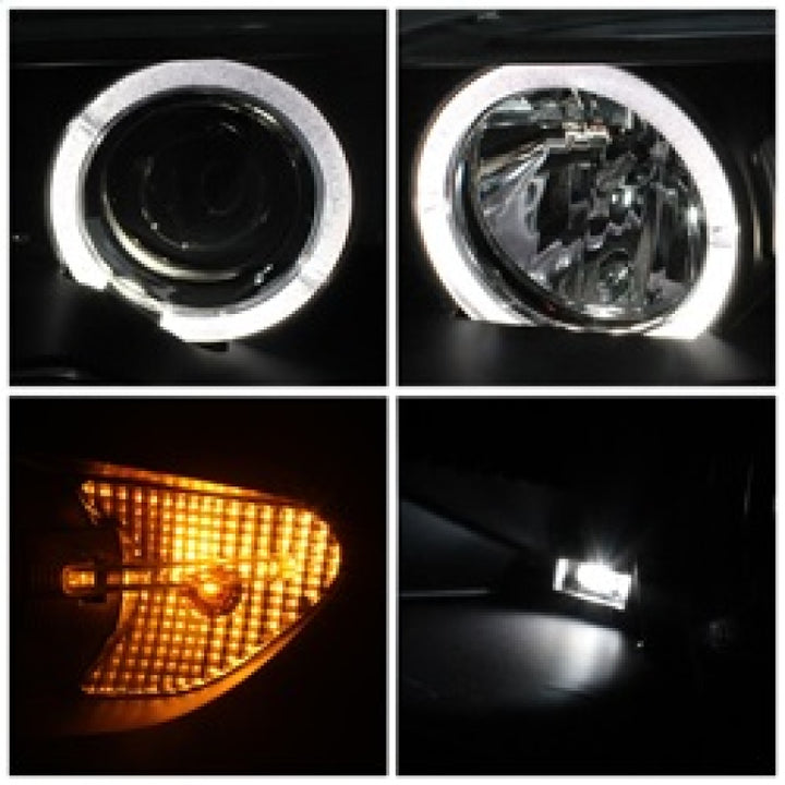 Spyder BMW E46 3-Series 04-06 2 DR Projector Halogen Model- LED Halo Blk PRO-YD-BMWE4604-2DR-HL-BK - Bull Strap