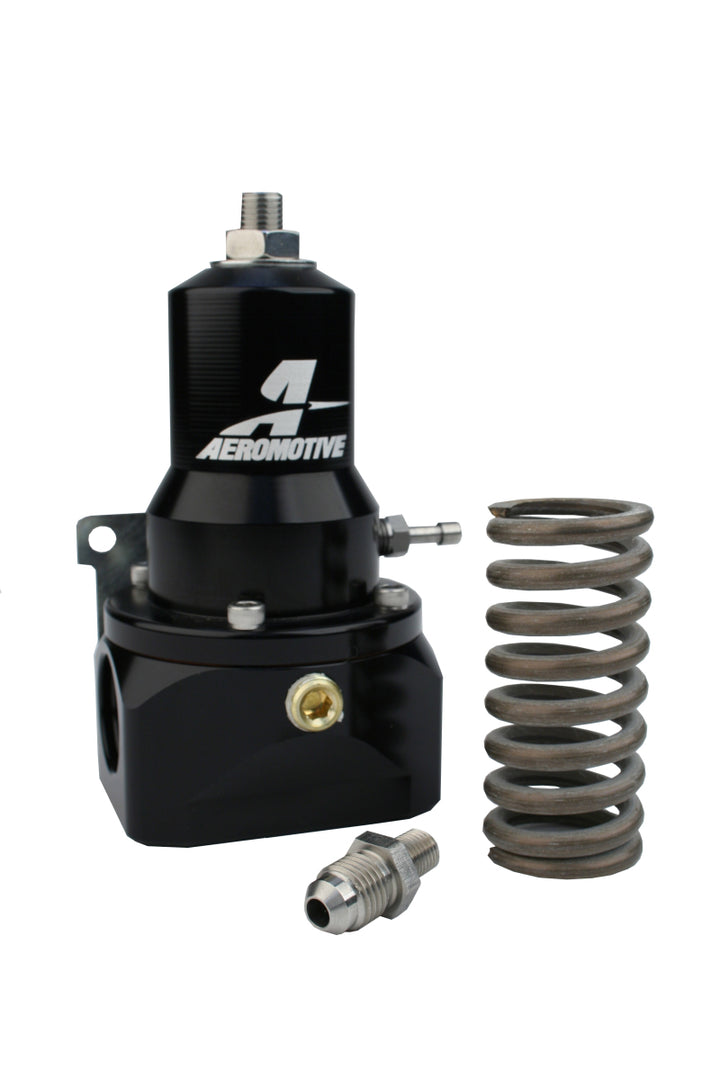 Aeromotive Regulator - 30-120 PSI - .500 Valve - 2x AN-10 Inlets / AN-10 Bypass - Bull Strap