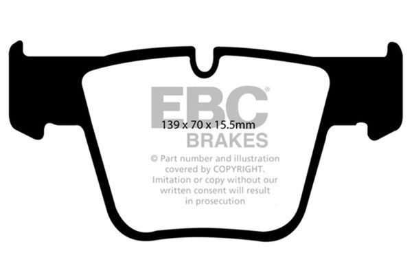EBC 07-11 Mercedes-Benz CL63 AMG 6.2 Yellowstuff Front Brake Pads - Bull Strap