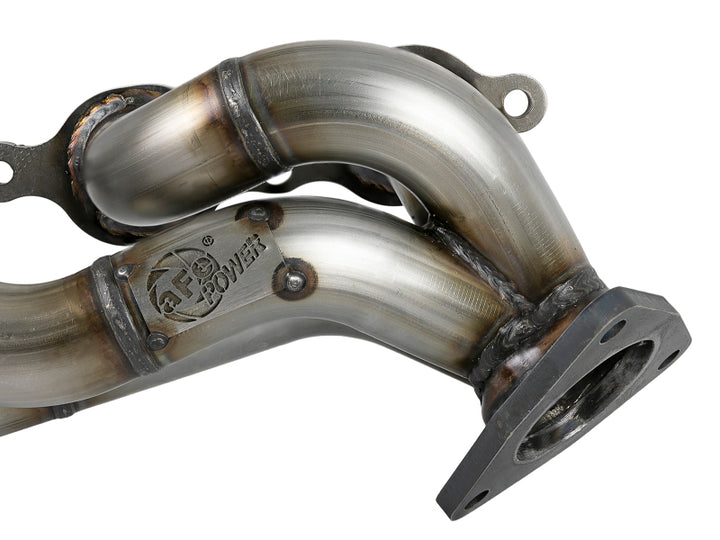 aFe Twisted Steel 1-3/4in 304SS Shorty Headers 2019 GM Silverado / Sierra 1500 V8-5.3L/6.2L - Bull Strap