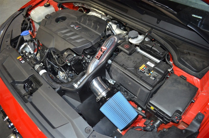 Injen 2020 Hyundai Veloster N 2.0L Turbo Polished Cold Air Intake System - Bull Strap