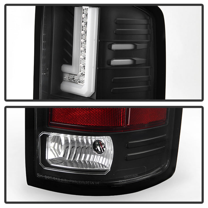 Spyder GMC Sierra 14-16 LED Tail Lights Black ALT-YD-GS14-LBLED-BK - Bull Strap