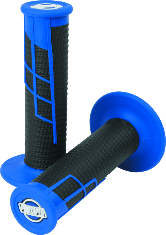 ProTaper Clamp-On 1/2 Waffle Grip - Blue/Black - Bull Strap