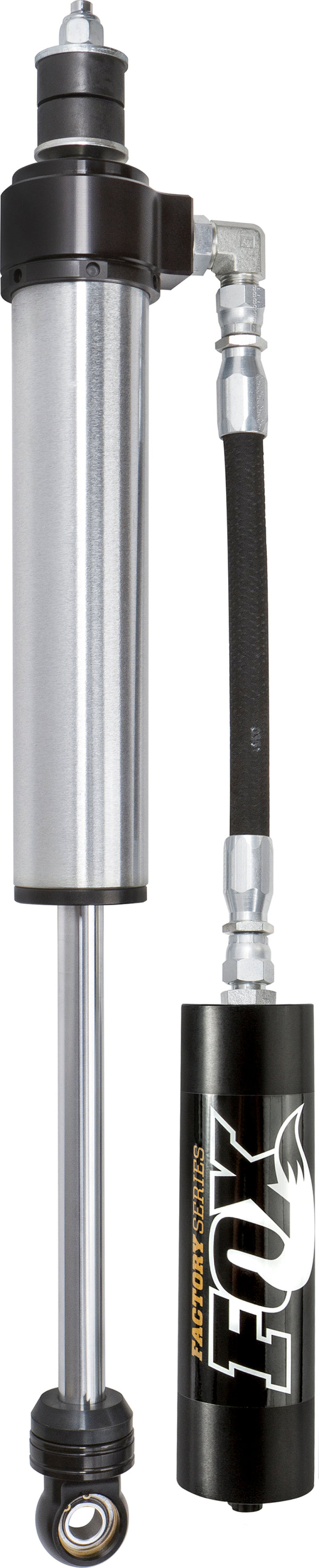 Fox 05+ Toyota Tacoma 2.5 Factory Series 8.4in. Remote Reservoir Rear Shock Set / 0-1.5in. Lift - Bull Strap