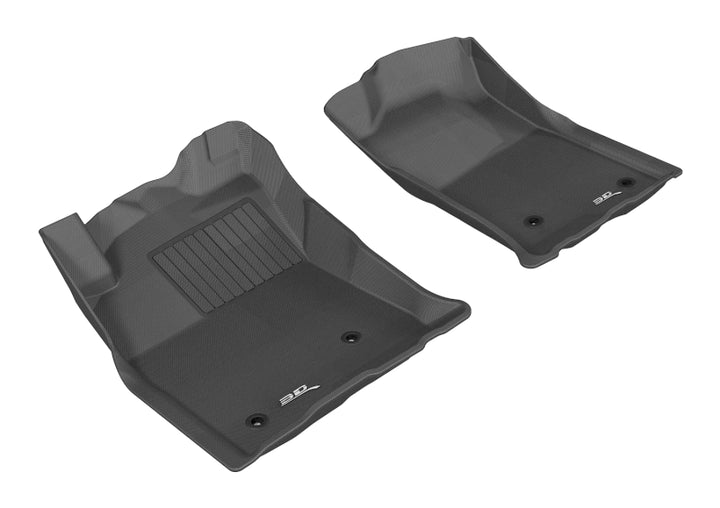 3D MAXpider 2005-2011 Toyota Tacoma Reg/ACS/DBL Cab Kagu 1st Row Floormat - Black - Bull Strap