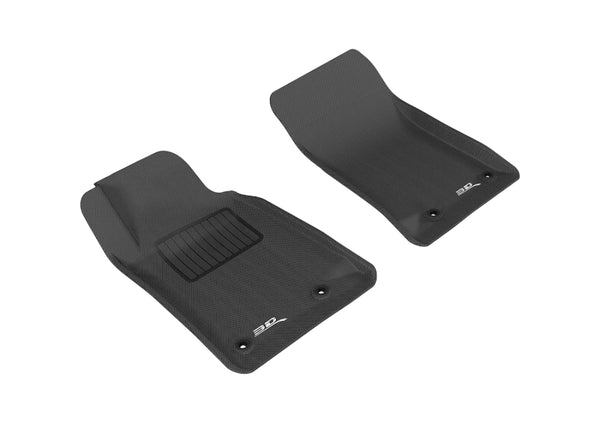 3D MAXpider 2010-2015 Chevrolet Camaro Kagu 1st Row Floormat - Black - Bull Strap