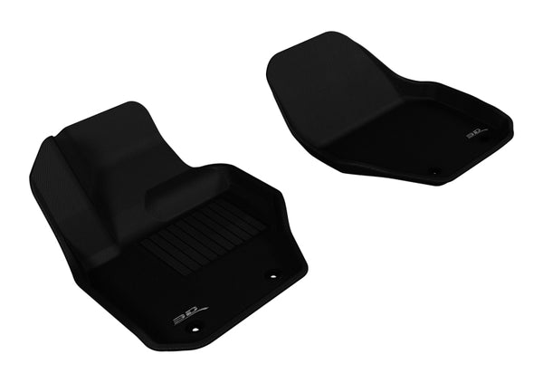 3D MAXpider 2010-2018 Volvo XC60/S60/V60 Kagu 1st Row Floormat - Black - Bull Strap