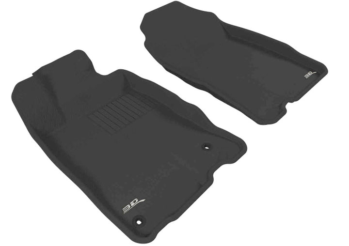 3D MAXpider 2011-2016 Honda CR-Z Kagu 1st Row Floormat - Black - Bull Strap