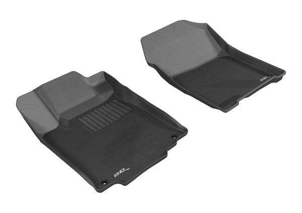 3D MAXpider 2012-2016 Honda CR-V Kagu 1st Row Floormat - Black - Bull Strap