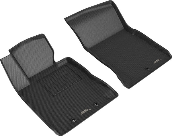 3D MAXpider 2012-2016 Hyundai Genesis Kagu 1st Row Floormat - Black - Bull Strap