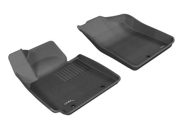 3D MAXpider 2012-2017 Hyundai Veloster Kagu 1st Row Floormat - Black - Bull Strap