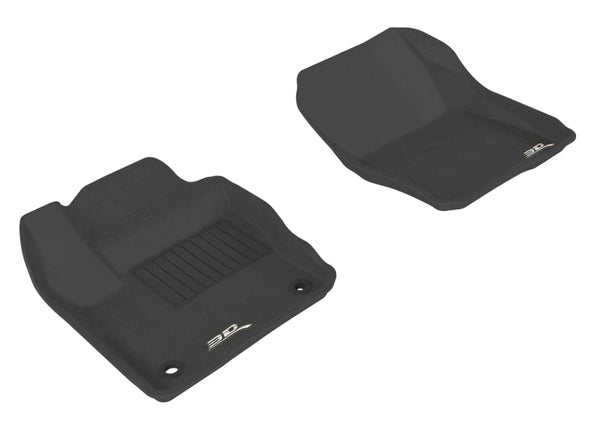 3D MAXpider 2012-2018 Ford Focus Kagu 1st Row Floormat - Black - Bull Strap