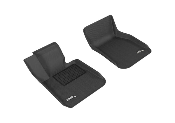 3D MAXpider 2012-2019 BMW 3 Series F30/F34 Kagu 1st Row Floormat - Black - Bull Strap