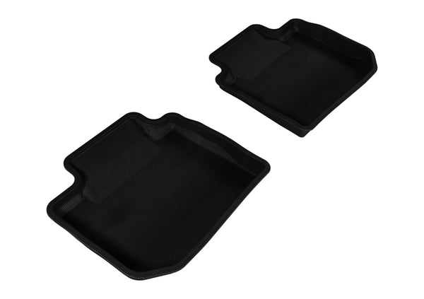 3D MAXpider 2012-2019 Subaru Impreza/XV Crosstrek/WRX/Sti Kagu 2nd Row Floormats - Black - Bull Strap
