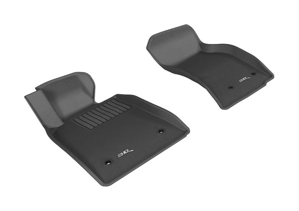 3D MAXpider 2013-2019 Cadillac ATS/ATS-V Kagu 1st Row Floormat - Black - Bull Strap