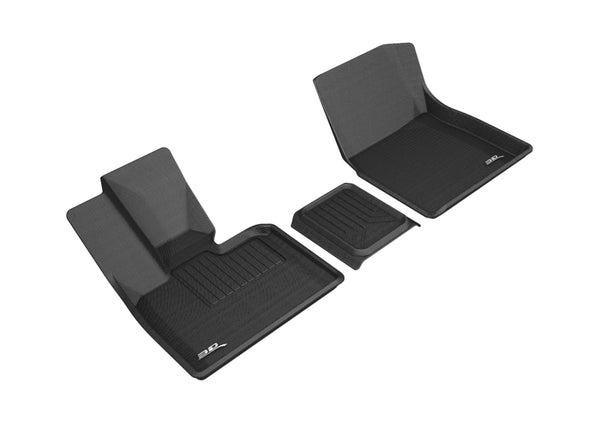 3D MAXpider 2014-2019 BMW I3 Kagu 1st Row Floormat - Black - Bull Strap