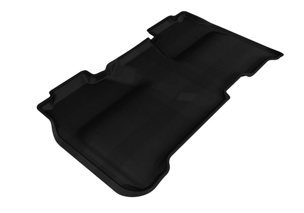 3D MAXpider 2014-2019 Chevrolet Silverado Crew Cab Kagu 2nd Row Floormats - Black - Bull Strap