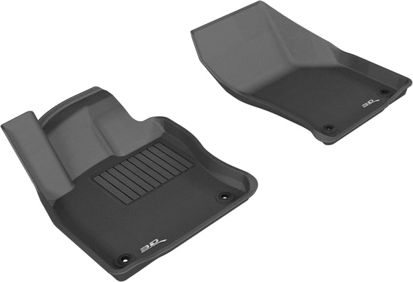 3D MAXpider 2015-2018 Volkswagen Golf Kagu 1st Row Floormat - Black - Bull Strap