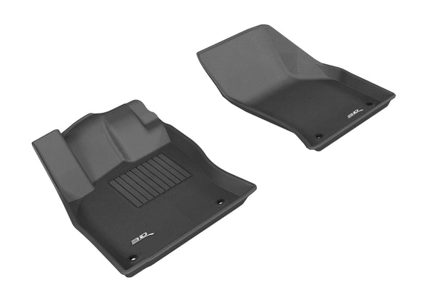 3D MAXpider 2015-2020 Audi A3/A3 Sportback E-Tron/RS3/S3 Kagu 1st Row Floormat - Black - Bull Strap