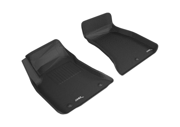 3D MAXpider 2015-2020 Dodge Challenger Rwd Kagu 1st Row Floormat - Black - Bull Strap