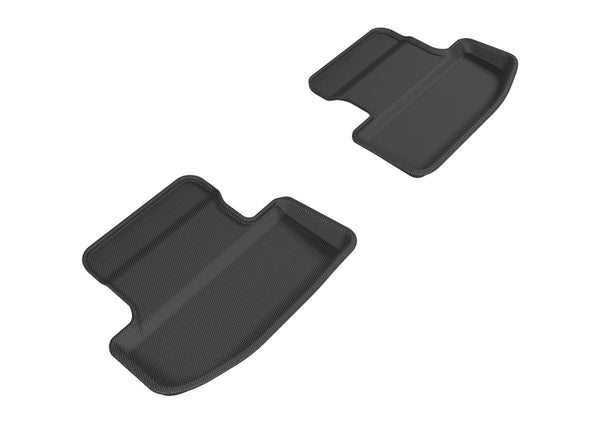 3D MAXpider 2015-2020 Ford Mustang Kagu 2nd Row Floormats - Black - Bull Strap