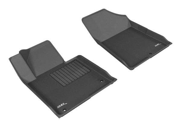3D MAXpider 2015-2020 Hyundai/Kia Sonata/Sonata Hybrid/Optima Kagu 1st Row Floormat - Black - Bull Strap