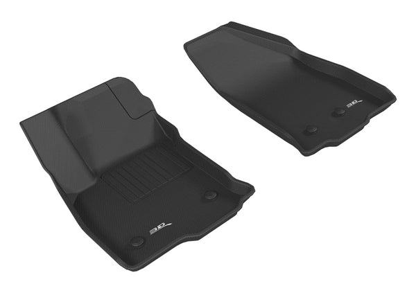 3D MAXpider 2016-2019 Chevrolet Volt Kagu 1st Row Floormat - Black - Bull Strap